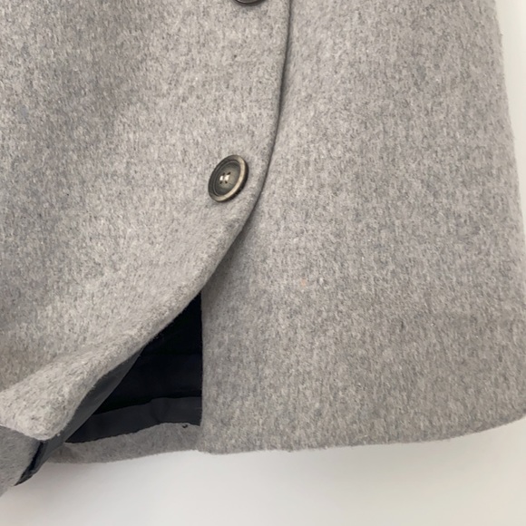 Anthropologie Line and dot wool blend mini skirt in gray and cream - Picture 6 of 8